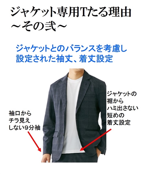 楽天市場 ジャケットインが様になる ジャケット専用９分袖ｔシャツ メンズ M 6l 軽くて柔らかな素材で着心地抜群 大きいサイズ メンズ トップス ニッセン ポイント倍付け中 Style Gear By ニッセン