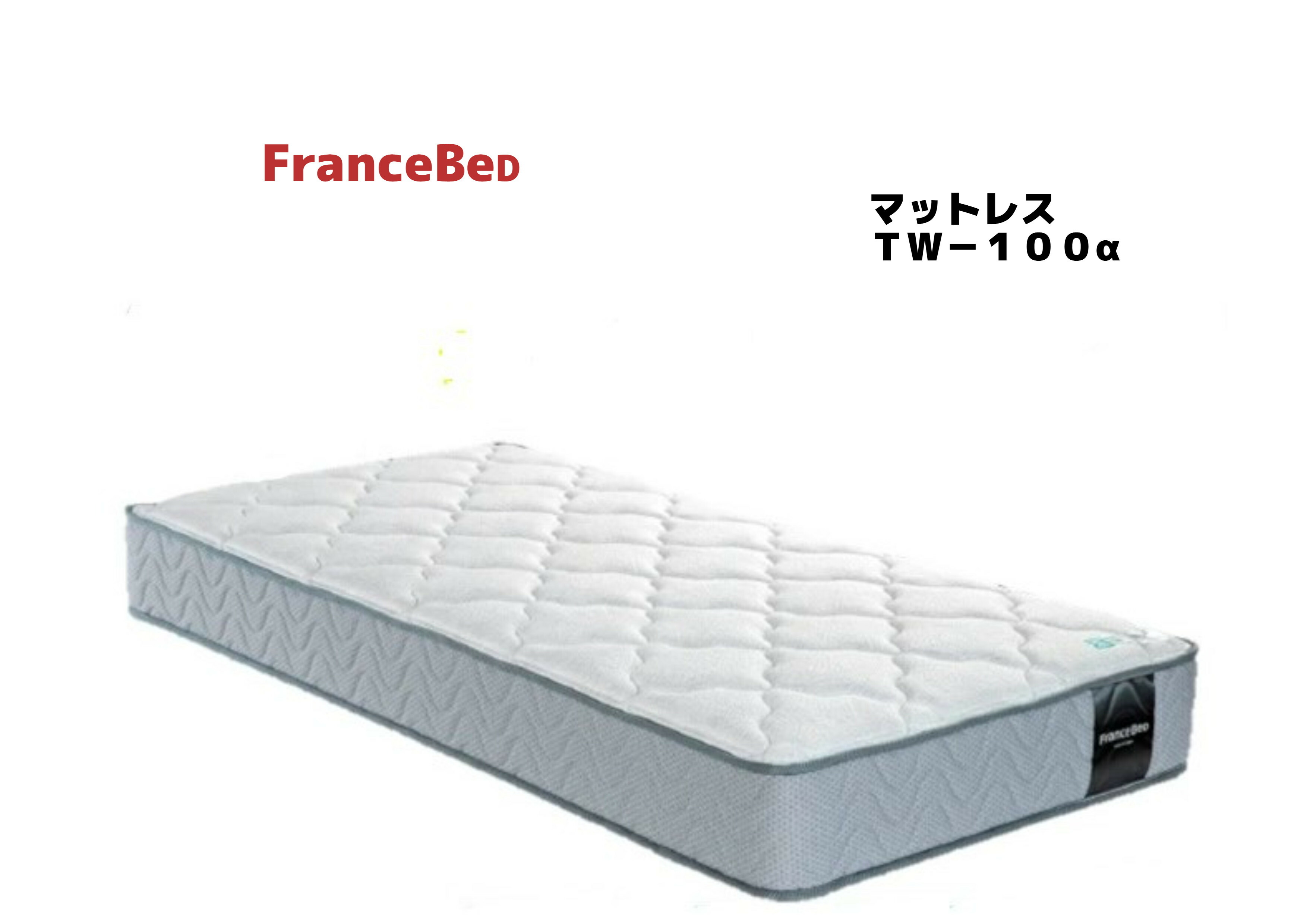 取り寄せ商いもの マットレス 発条 広々としたダブル フランスベッド TW-100α 日本製 大きさWD ミディアムソフト