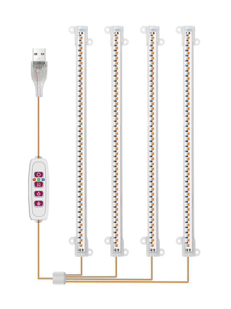 通販 激安◇ 植物育成LEDバーライト4灯 LED 植物ライト 4灯式 室内栽培ランプ タイミング定時機能 5段階調光 観賞用 日照不足解消 肉植物育成  水耕栽培ランプ 家庭菜園 室内園芸 水草栽培 野菜工場 低消耗 省エネ qdtek.vn