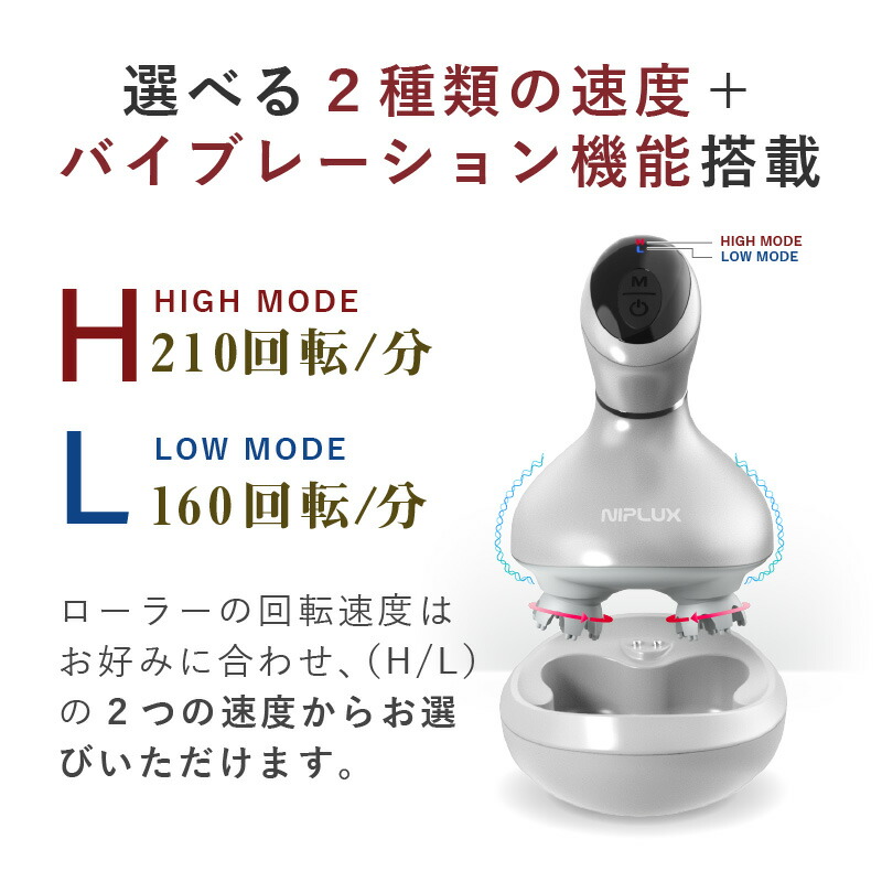 選べる2種類の速度＋場うぶレーション機能搭載。
