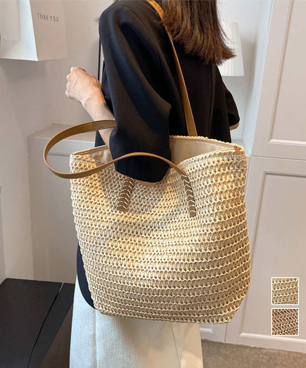 ストローバッグ ストロー ドームミックス カゴバッグ – JINNAN HOUSE