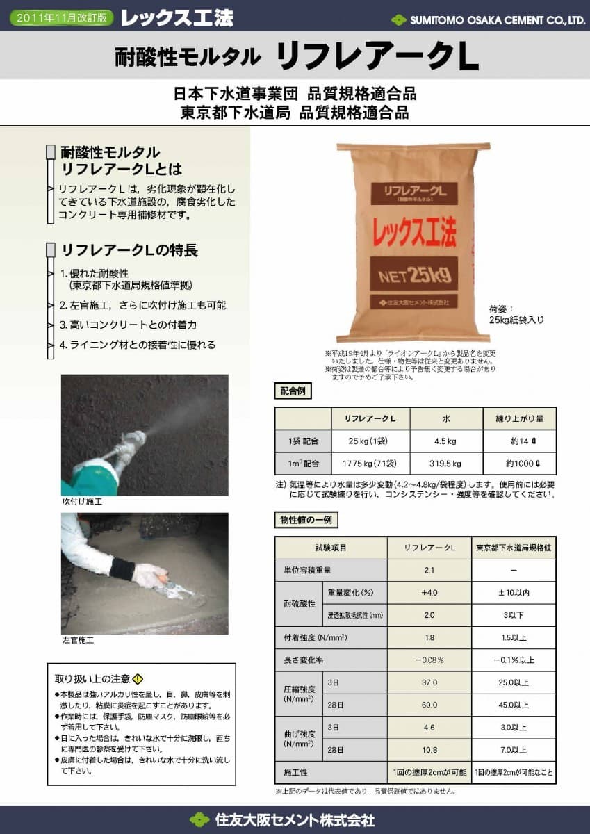 楽天市場 リフレアークl 25kg 袋 住友大阪セメント 日曜左官エムケー工芸 楽天市場店