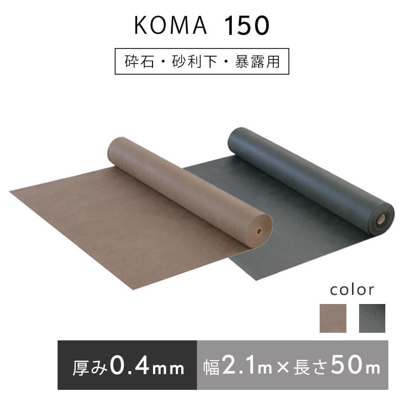 防草居敷き KOMA150 2.1ｍ×50m／巻 緑であること・赤銅色 雑草 芝地 DIY 草 庭 雑草居敷き 小泉製麻株式会社 【人間宅送りとどける不可】