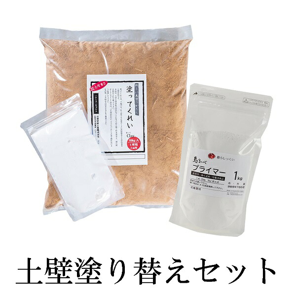 土壁塗り替えセット　23kg　近畿壁材工業｜日曜左官エムケー工芸 店