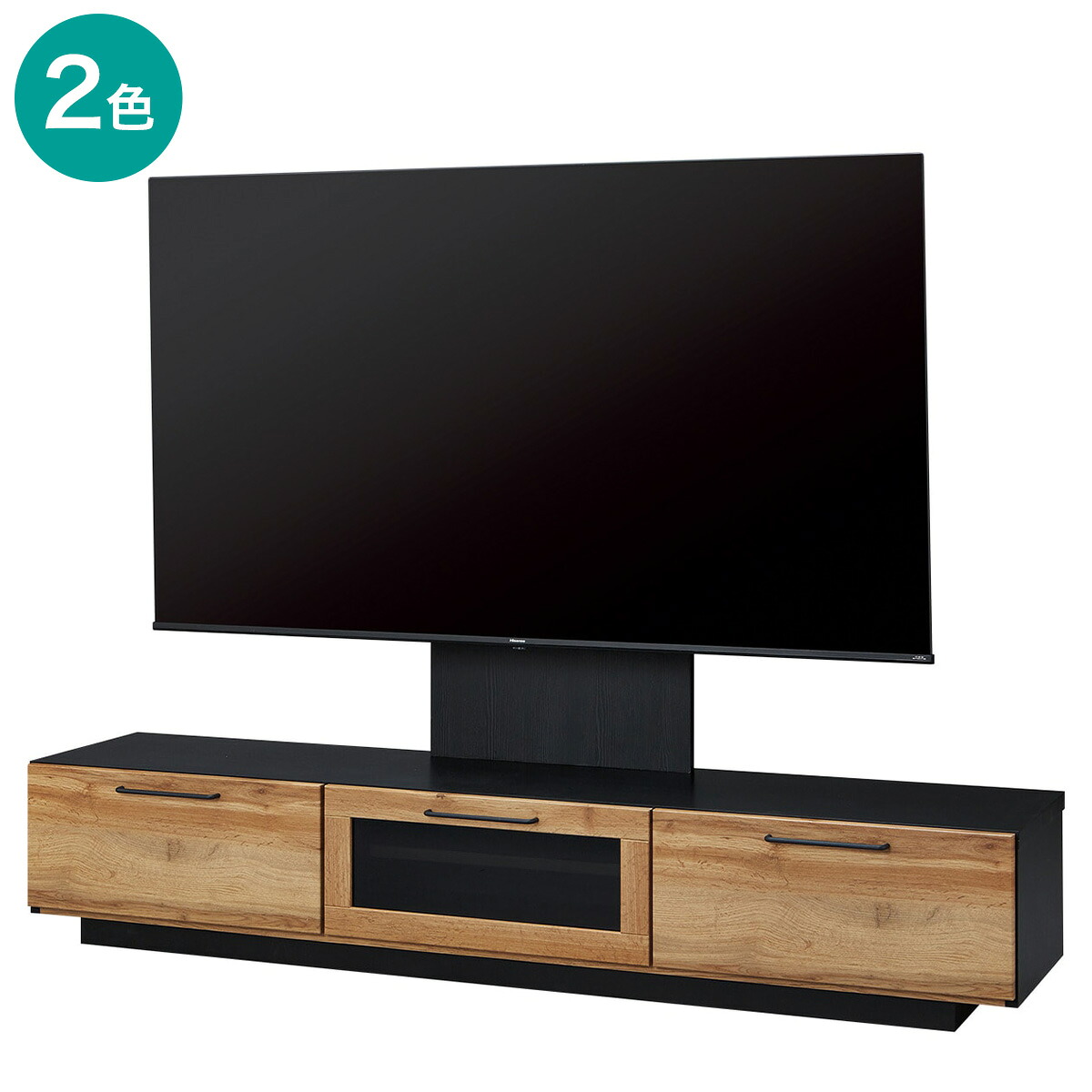 [ﾏﾗｿﾝ期間中ｴﾝﾄﾘｰでP10倍対象商品] テレビボード＋TV固定ボードセット(IM301 180/MX50N BK)　【配送員設置商品】 ニトリ｜ニトリ