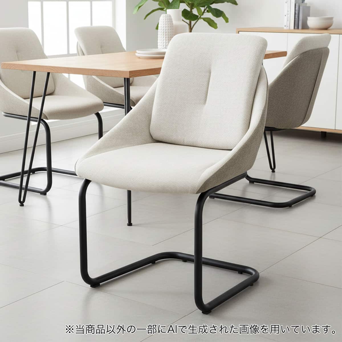 [ﾏﾗｿﾝ期間中ｴﾝﾄﾘｰでP10倍対象商品] カンティレバーダイニングチェア(EH004 BEMO/BK)【玄関先迄納品】ニトリ｜ニトリ