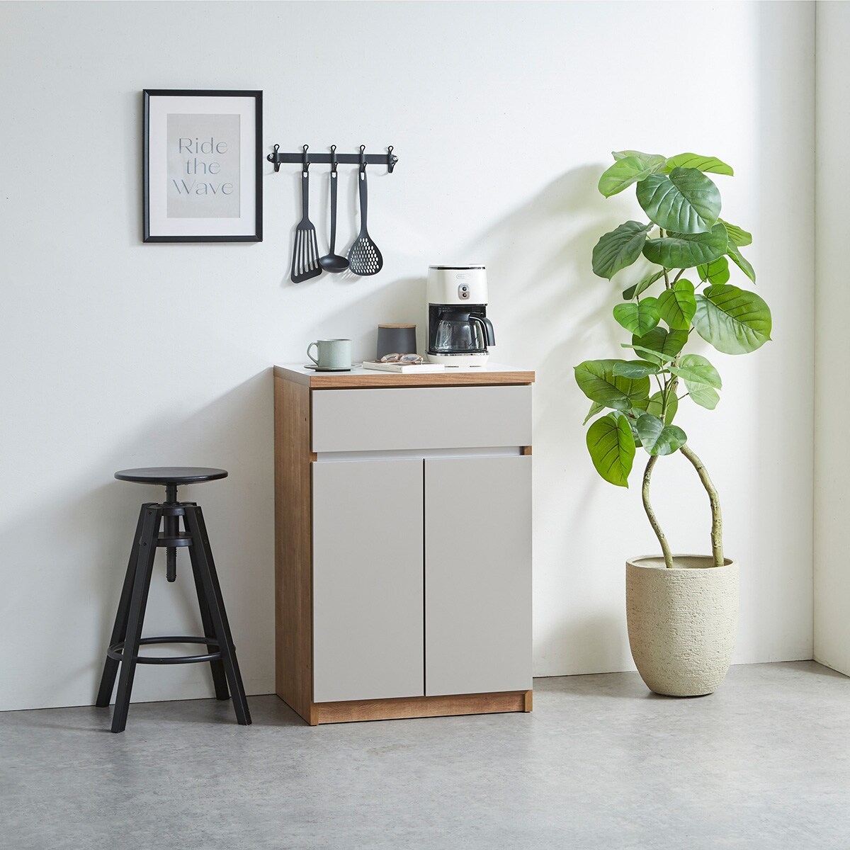 楽天市場】すっきり片付くオープン収納カウンター (幅90cm NA) ニトリ