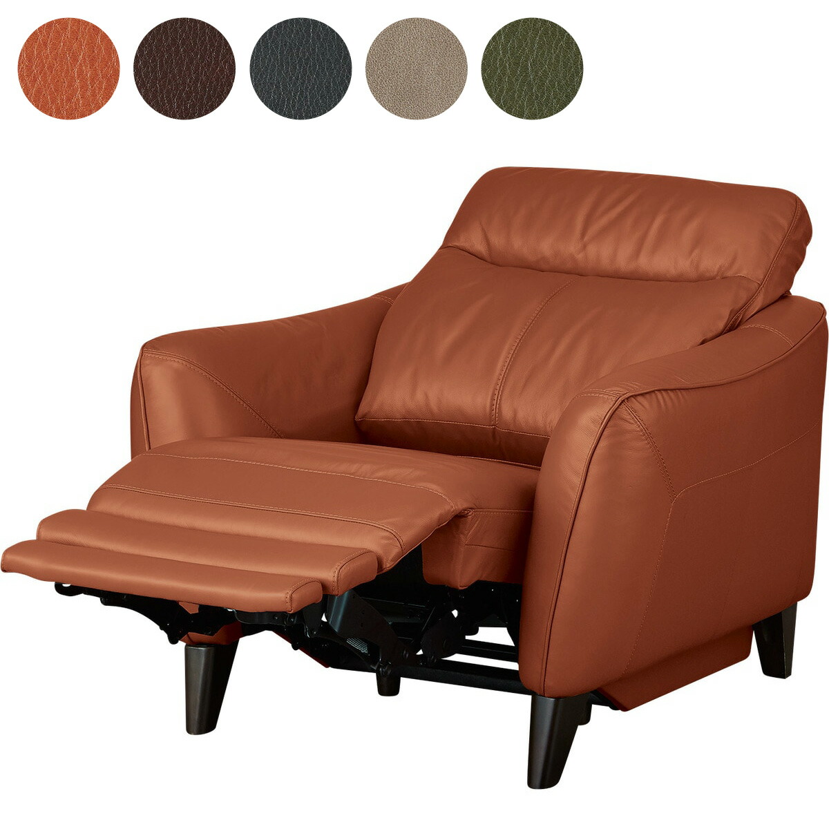 楽天市場】1人掛け電動リクライニングソファ(LS06 革 SK)【配送員設置