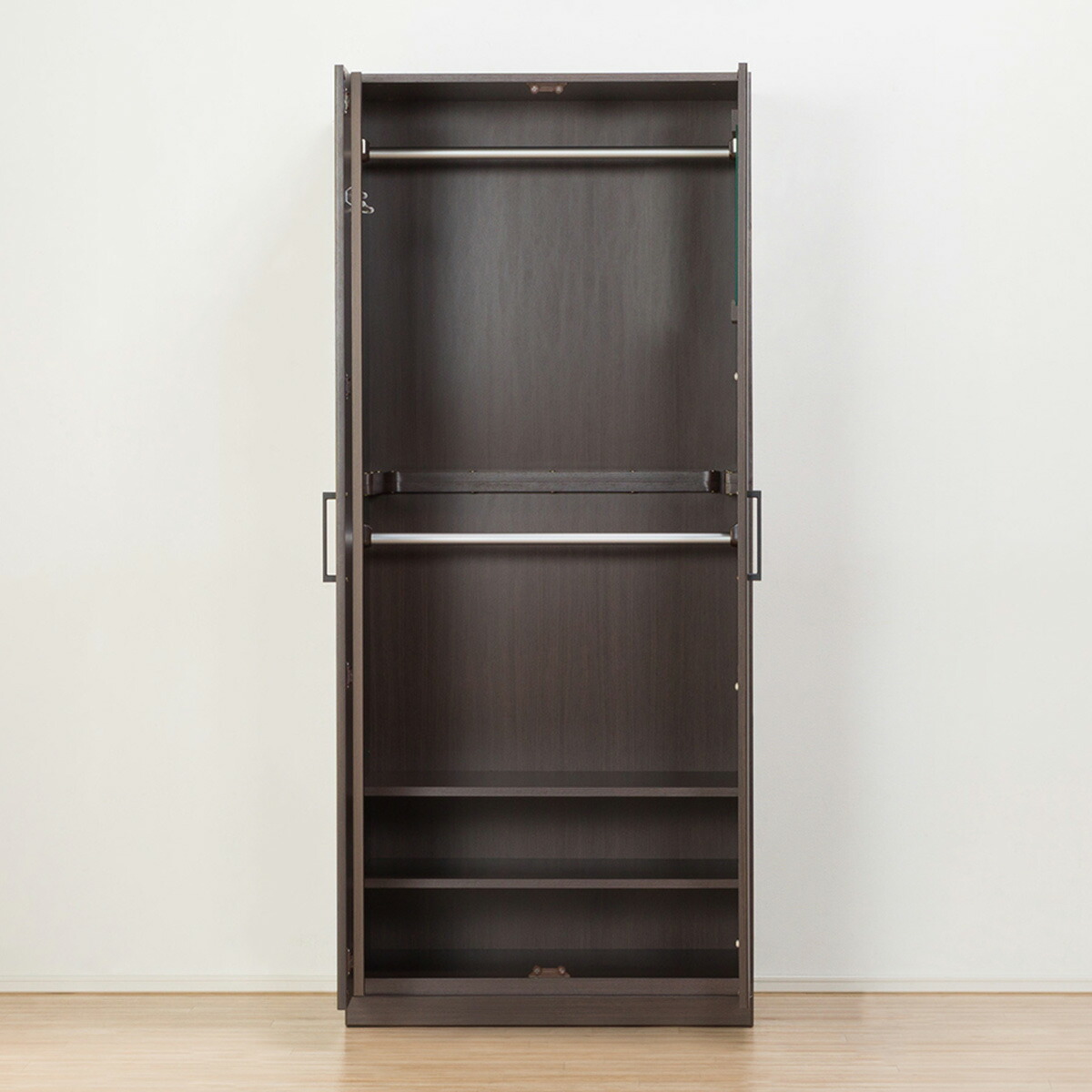 80wr どんなお部屋にもなじみやすい フラットなデザインと落ち着いたカラーで仕上げた大型壁面収納用ワードローブ ワードローブ上置きセット アーデル2 アーデル2 80 80 Dbr 5年保証 収納家具 Dbr アーデル2 配送員設置 ワードローブ上置きセット