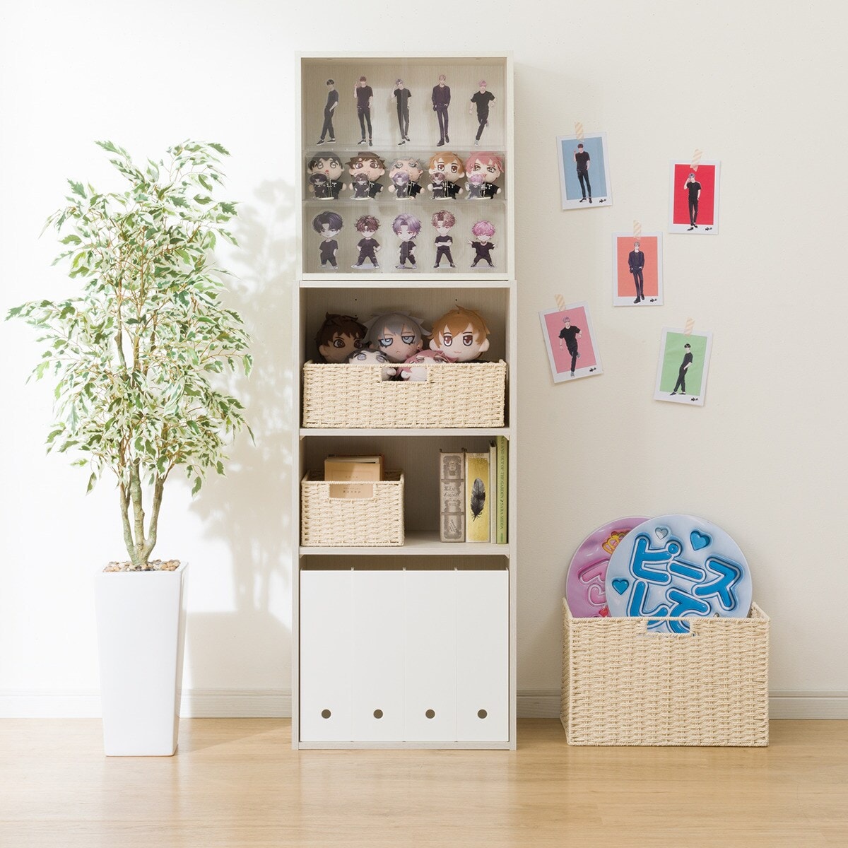 楽天市場】カラーボックスNカラボディスプレイボックス付き ホワイト