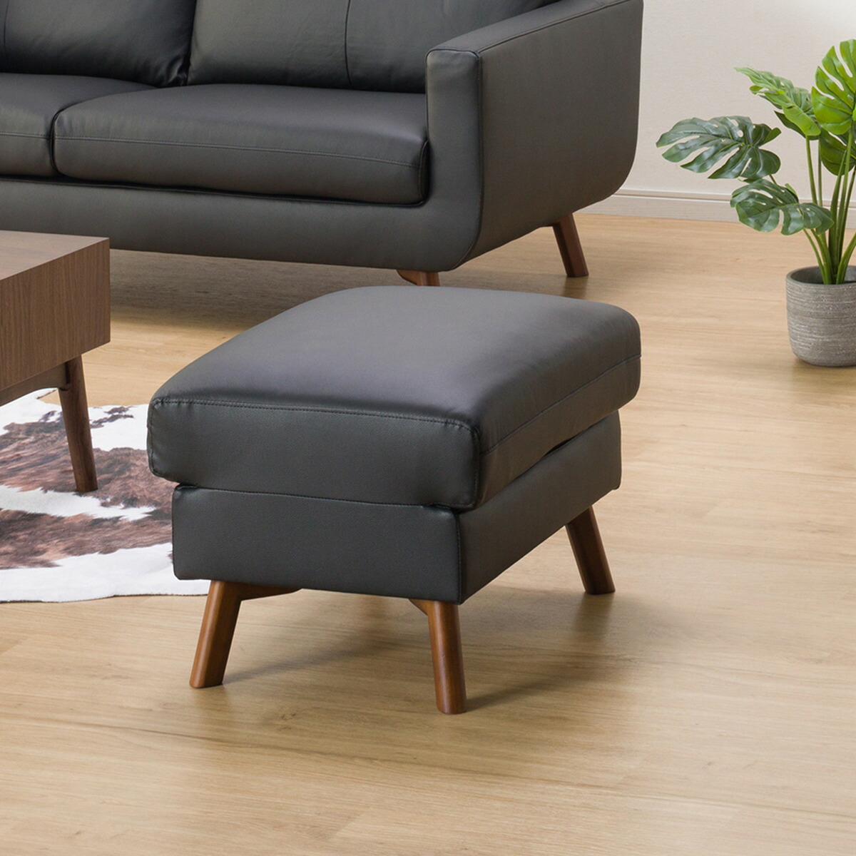 最安値のスツール フィルン4革 Bk Mbr ニトリ 配送員設置 5年保証 正規品超歓迎直輸入 の