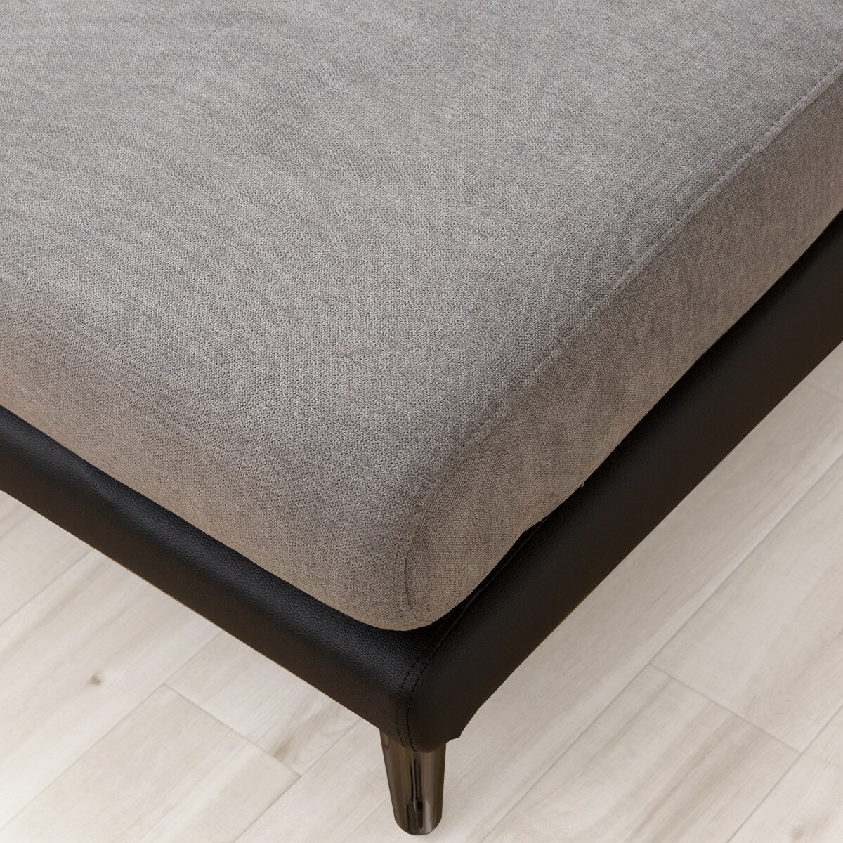 幅220cm] 布張りカウチソファ (ポーション2KD GY) ニトリ 【配送員設置