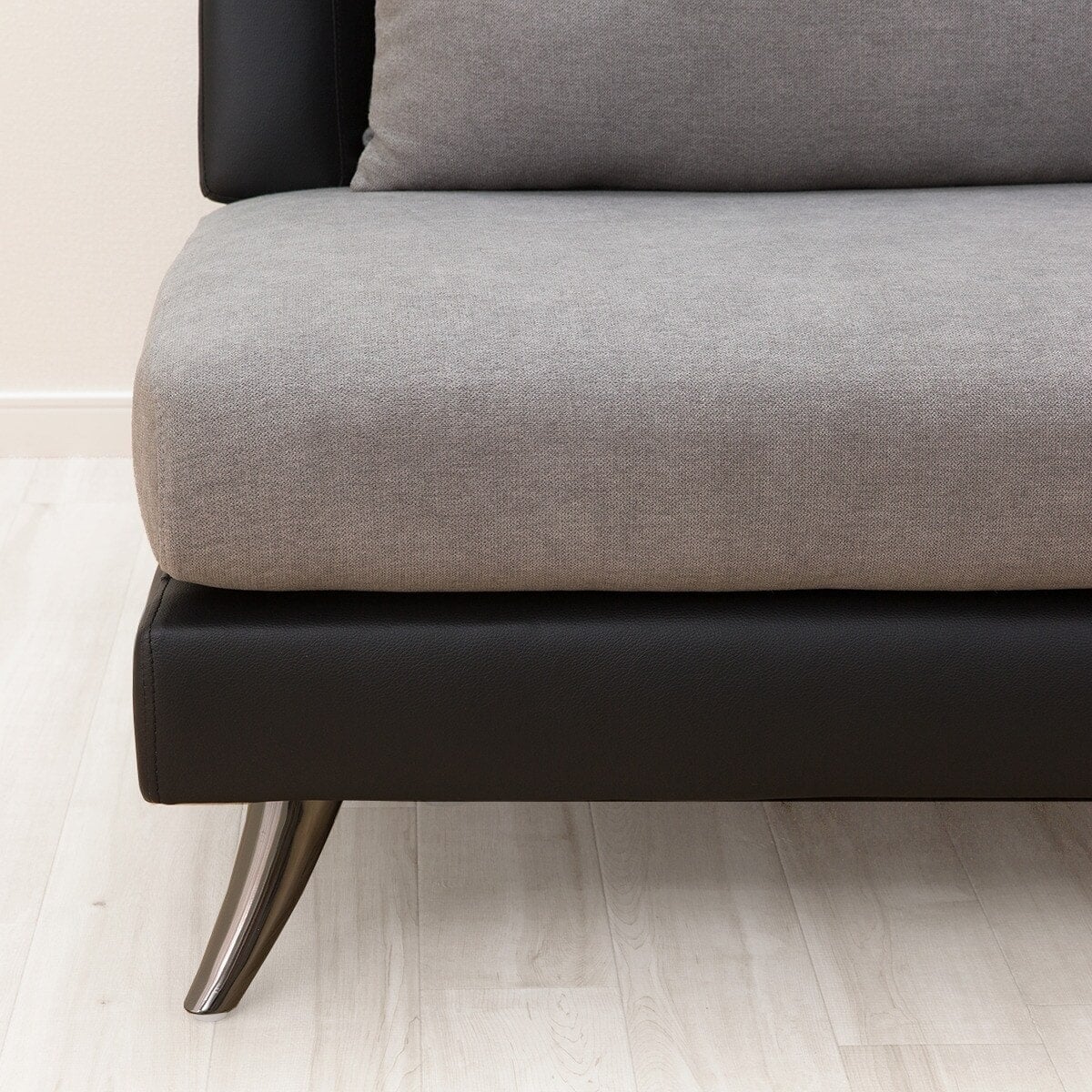 幅220cm] 布張りカウチソファ (ポーション2KD GY) ニトリ 【配送員設置