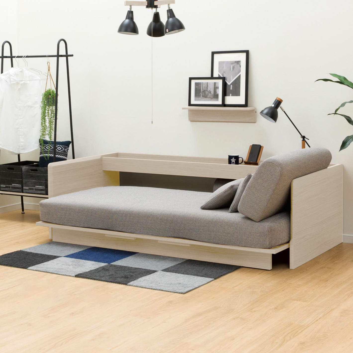 Sofa/bed grey - Nitori - 183×100×85cm - ソファベッド