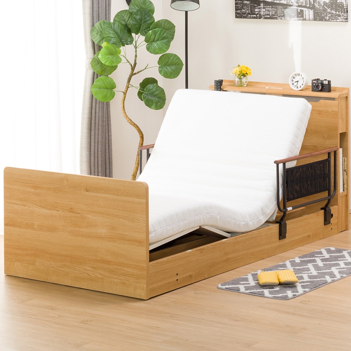 非課税 電動ベッドフレーム マットレス サイドガード2pセット コンソン 2m02 Lbr Nスリープ ニトリ 配送員設置 ベッド マットレス 5年 サイドガード 1年保証 Opinioncubana Com