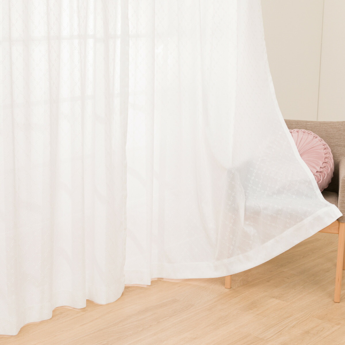 ニトリ　カーテン　新品未使用　オーダー品　W294H219 遮光1級・遮熱カーテン&遮熱・ミラーレース4枚セット(エコオアシス