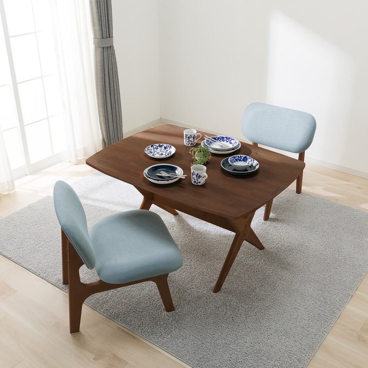 楽天市場】リビングダイニングテーブル3点セット(リラックスワイド 90