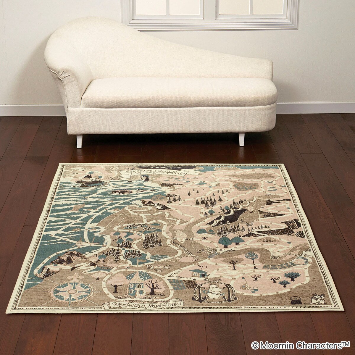 楽天市場】MOOMIN ゴブラン織り円形ラグ 160cm (晴れ、ときどきリンゴ