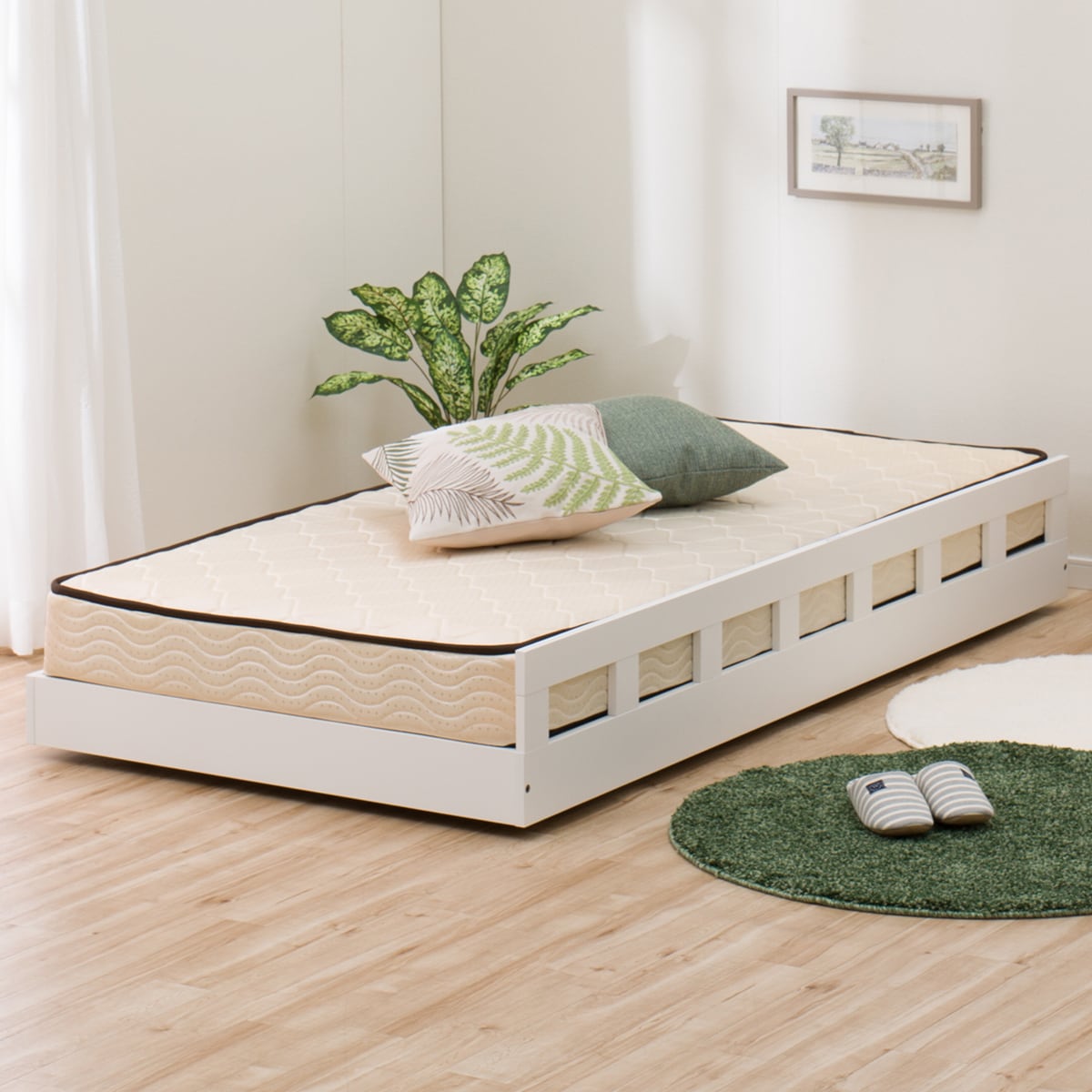 楽天市場 幅101cm エキストラベッド コドノ Dl2 二段ベッド 2段ベッド エキストラベッド すのこベッド キャスター付 ニトリ 配送員設置 5年保証 ニトリ