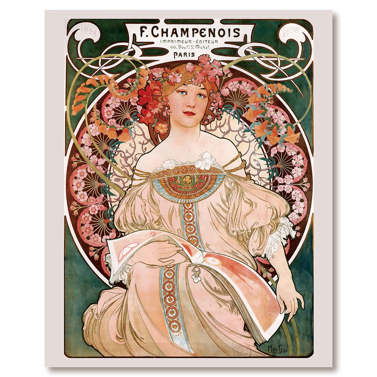 ミュシャさん専用 楽天市場】アートボード サロン・デ・サン 1897年6月 (ミュシャ