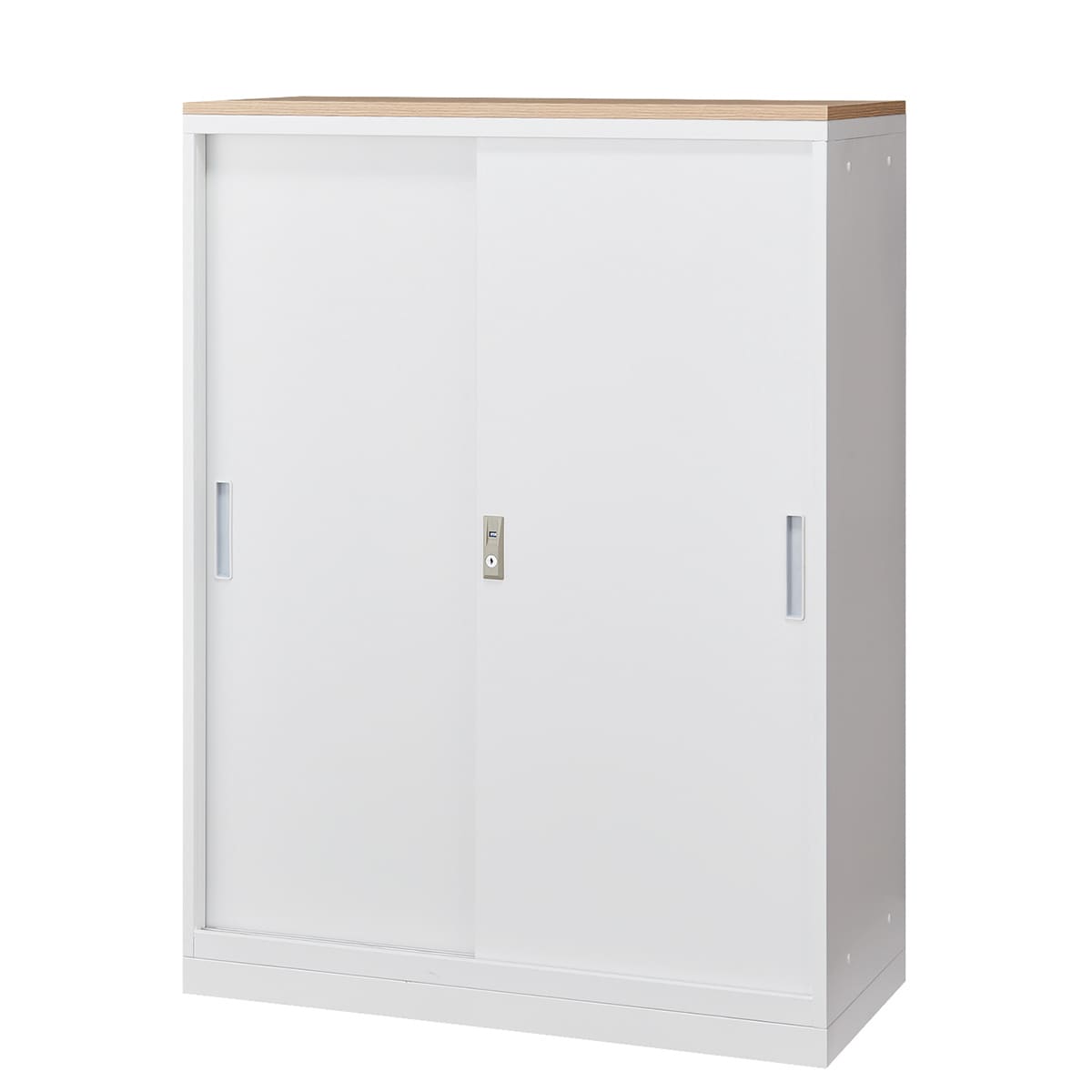 [幅88cm]スチールキャビネット (NT-3A4S WH テンバンOAK ベース付) 【玄関先迄納品】 ニトリ