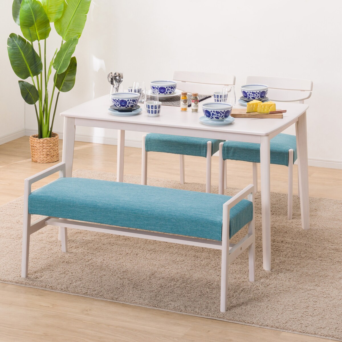 ニトリ ATLS ダイニングテーブル ダイニングテーブル3点セット (DT ATLS 75×75cm WW/DC ATLS WW