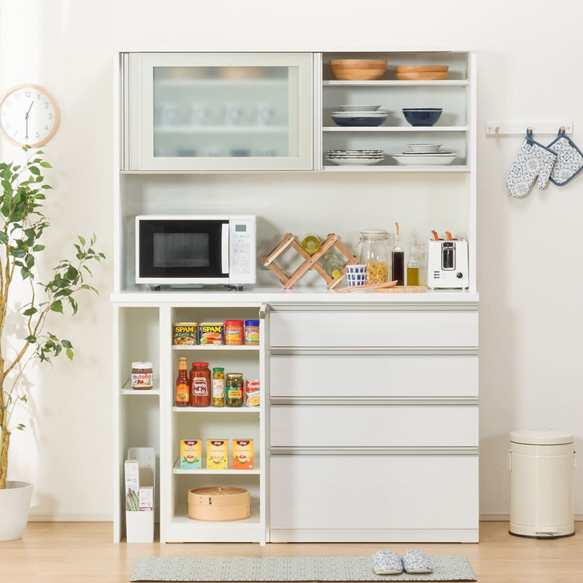 楽天市場 キッチンボード リガーレ140kb Wh ニトリ 配送員設置 5年保証 ニトリ