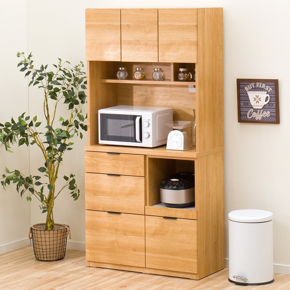 楽天市場】鏡面仕様のキッチンボード (幅159.5cm WH) ニトリ 【配送員