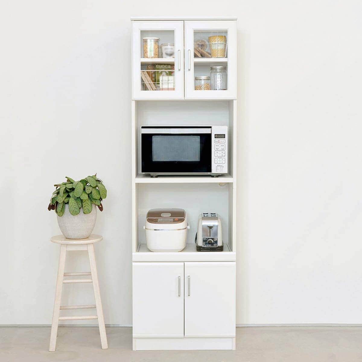 楽天市場】家電＆収納たっぷりレンジボード (扉タイプ 幅57.5cm