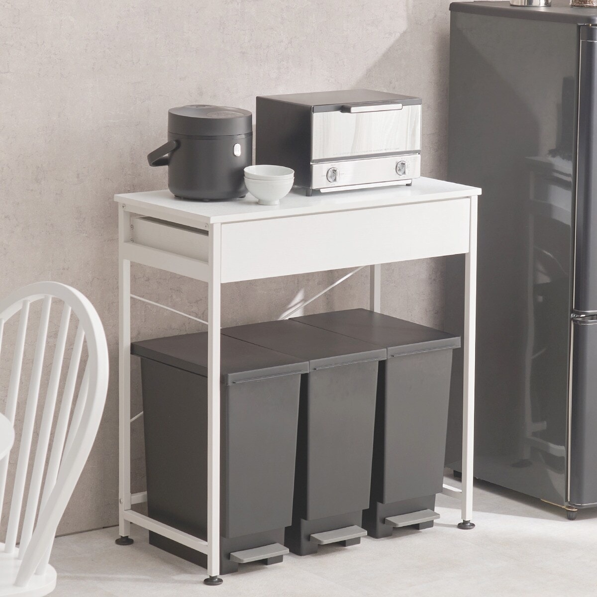 ニトリの「RGダストワゴン（30L ツイン／ブラック）」 ニトリ RGダストワゴン(30L ブラックシングル) ゴミ箱 ごみ箱