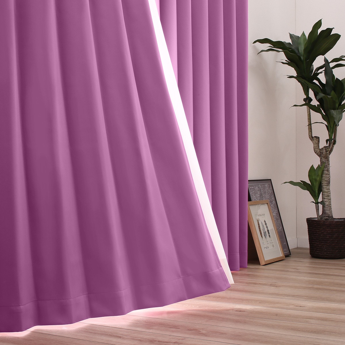 楽天市場】遮光1級・遮熱・防炎・156サイズ・44色カーテン パープル