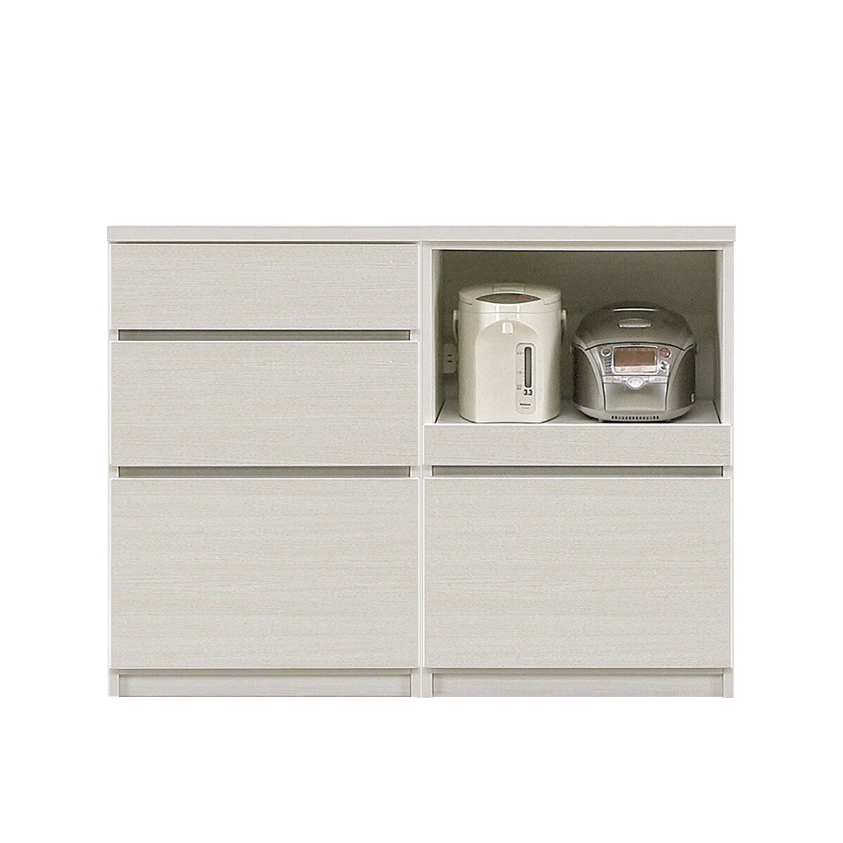 楽天市場】シンプルキッチンカウンター180 (オープン＋引出し＋ダスト