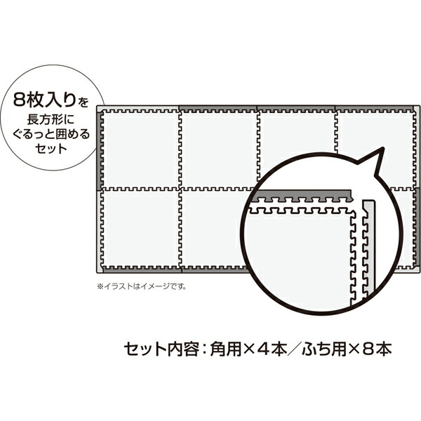 楽天市場 洗える やわらか起毛のジョイントマット 45cm用フチ Nウォッシュgr フチ45cm ニトリ 玄関先迄納品 合計金額円以上送料無料対象商品 ニトリ