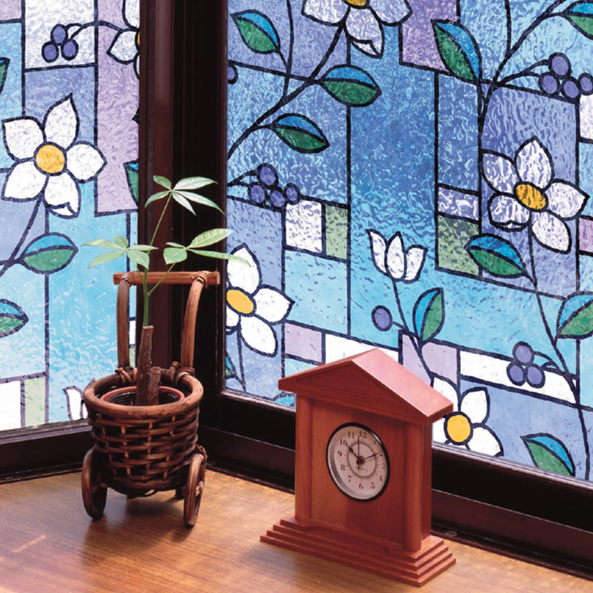 楽天市場】窓飾りシ-ト／ステンドタイプ GLS-9257 92X90 ニトリ