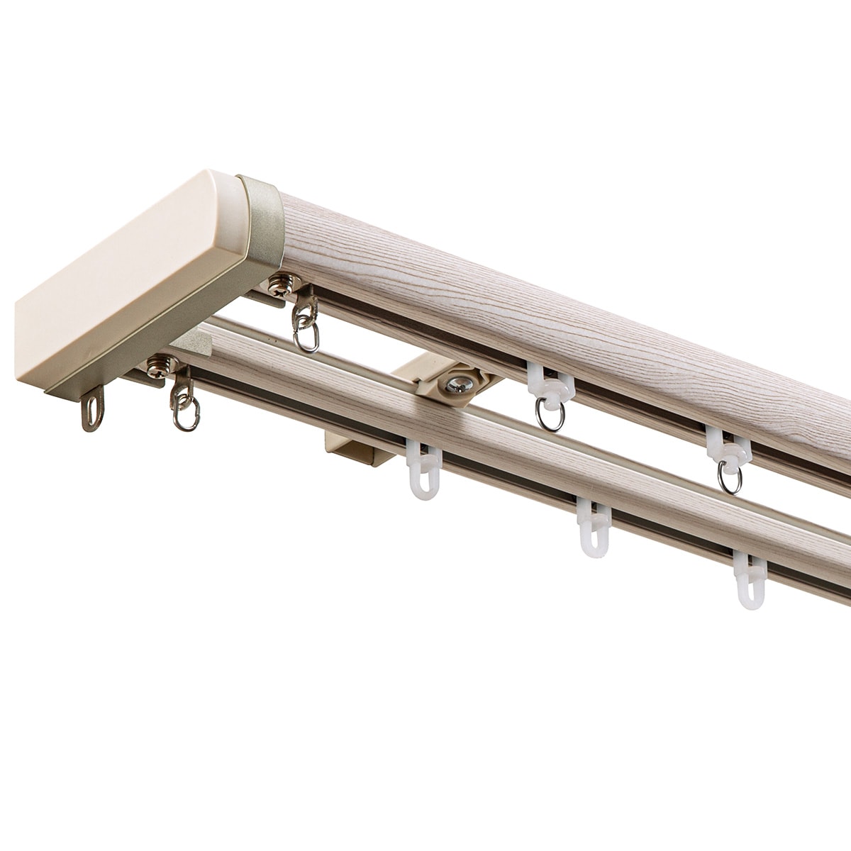 楽天市場】伸縮式 木目調静音カーテンレール(KR4 WH 3M/W) ニトリ