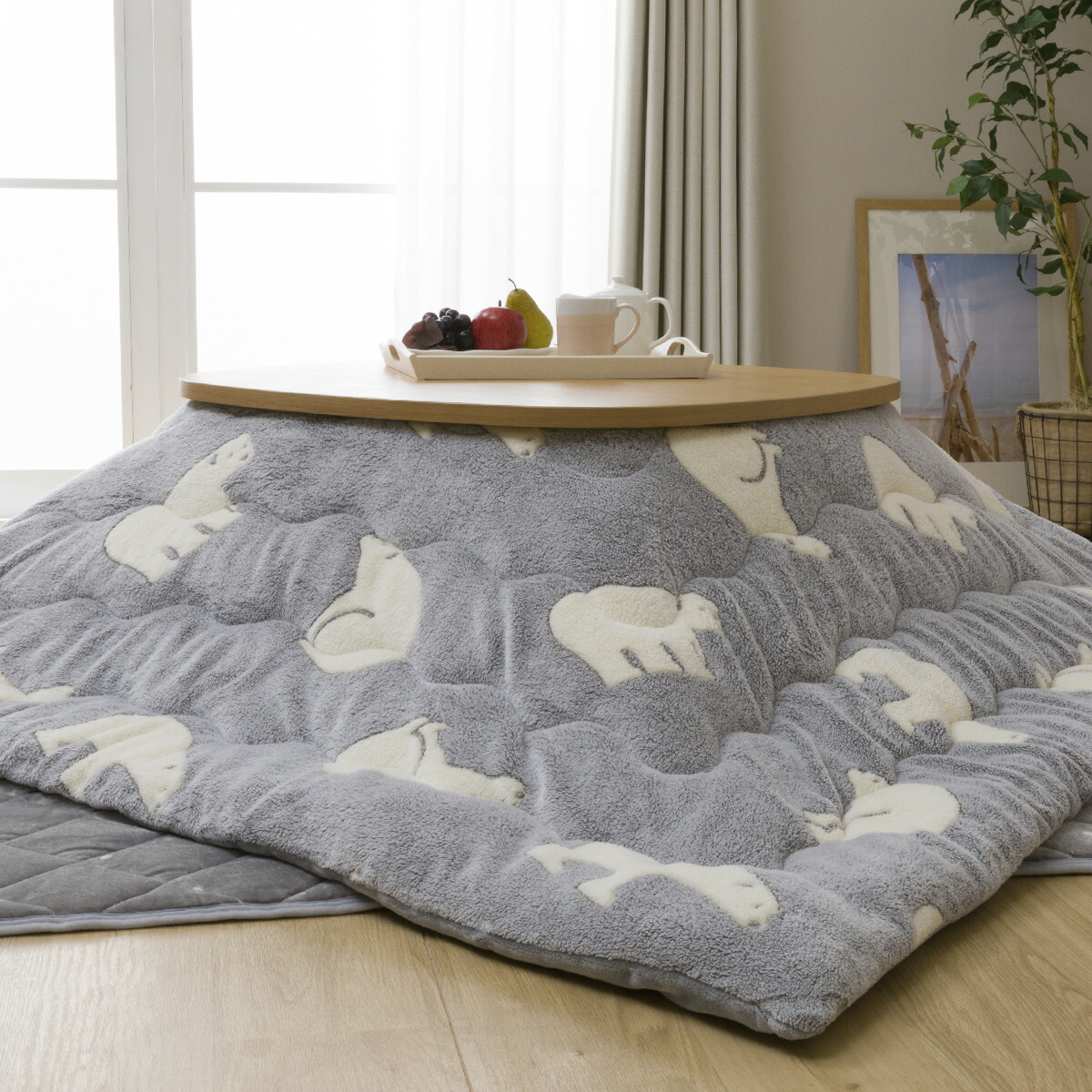 楽天市場 こたつふとん2点セット 正方形 シロクマo I ニトリ 玄関先迄納品 1年保証 合計金額11000円以上送料無料対象商品 ニトリ