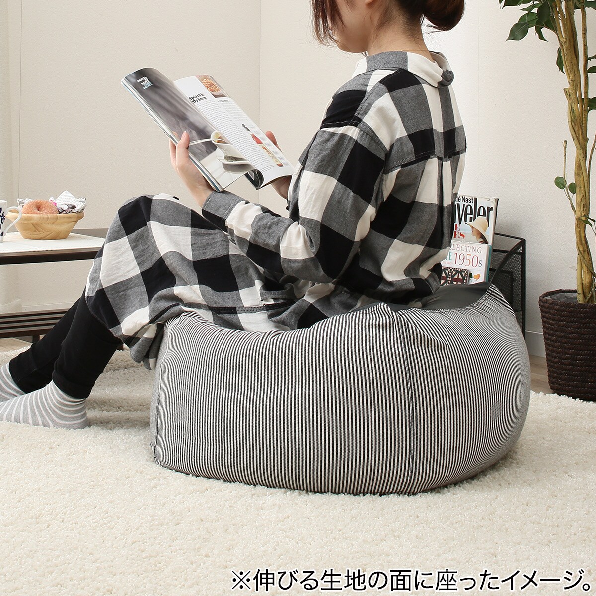 楽天市場 ビーズソファ標準サイズ専用カバー ストライプ ニトリ 玄関先迄納品 1年保証 合計金額円以上送料無料対象商品 ニトリ