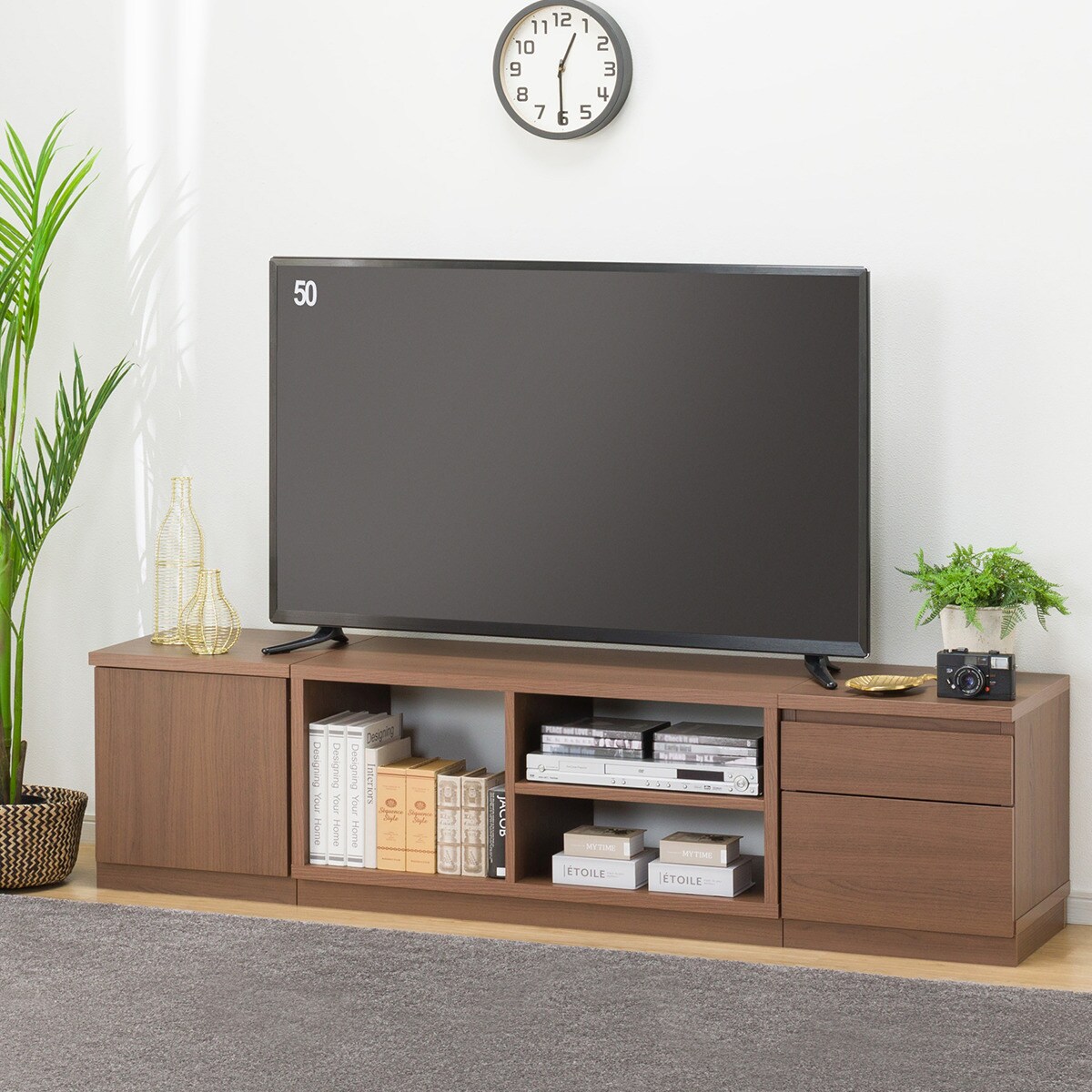 ローボードTU01セット(ローボード90/サイドBOX 40扉/サイドBOX 40引出し)　ニトリ