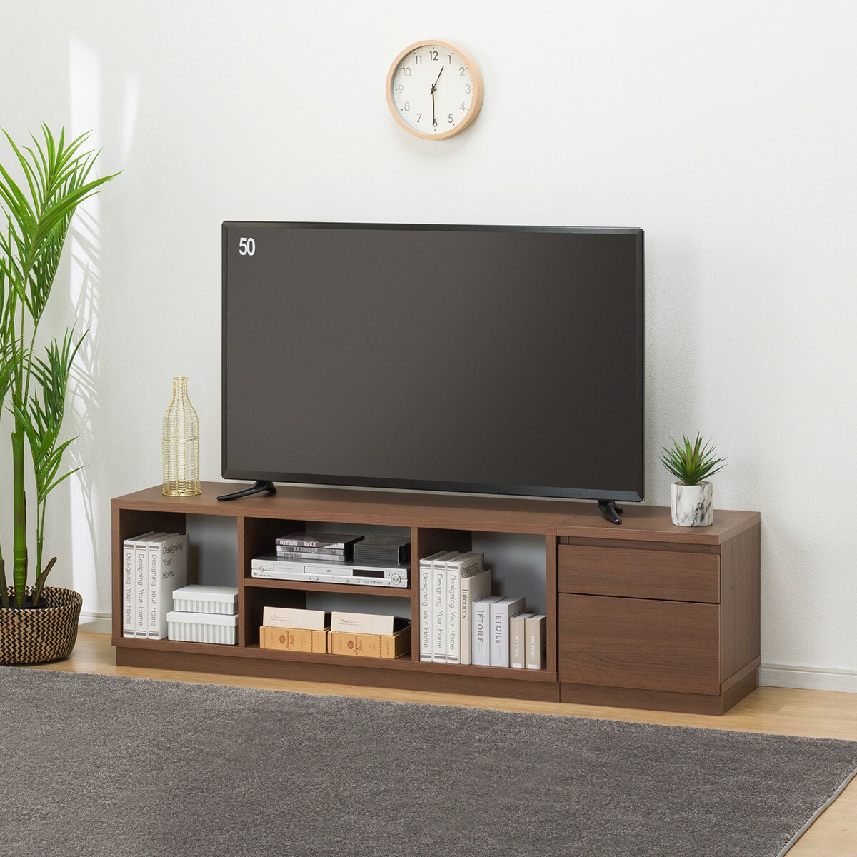 ローボードTU01セット(ローボード120/サイドBOX 40引出し)　ニトリ 12,243円
