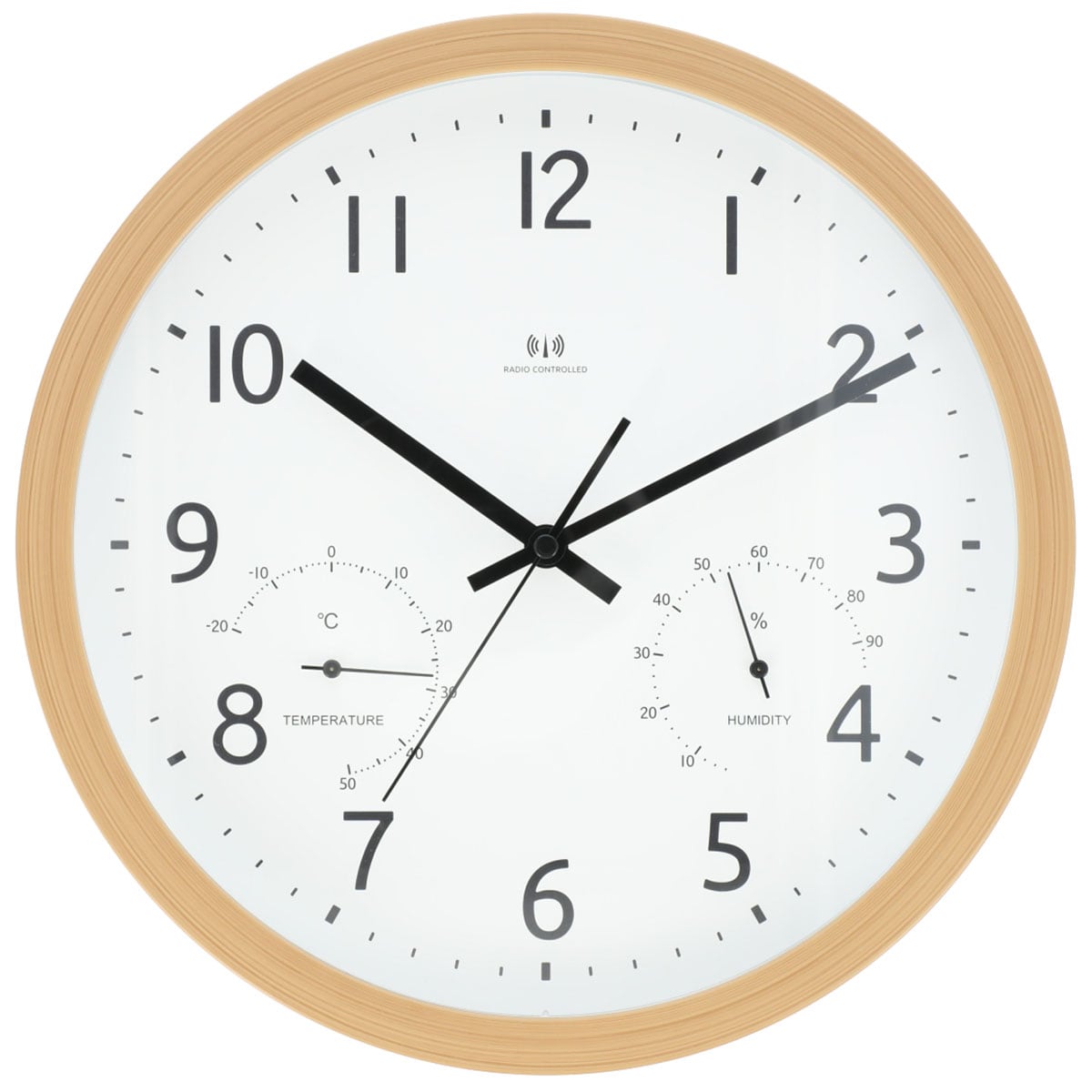 楽天市場】静音秒針 温湿度計付き 掛け置き兼用時計 (30QT WW FR887