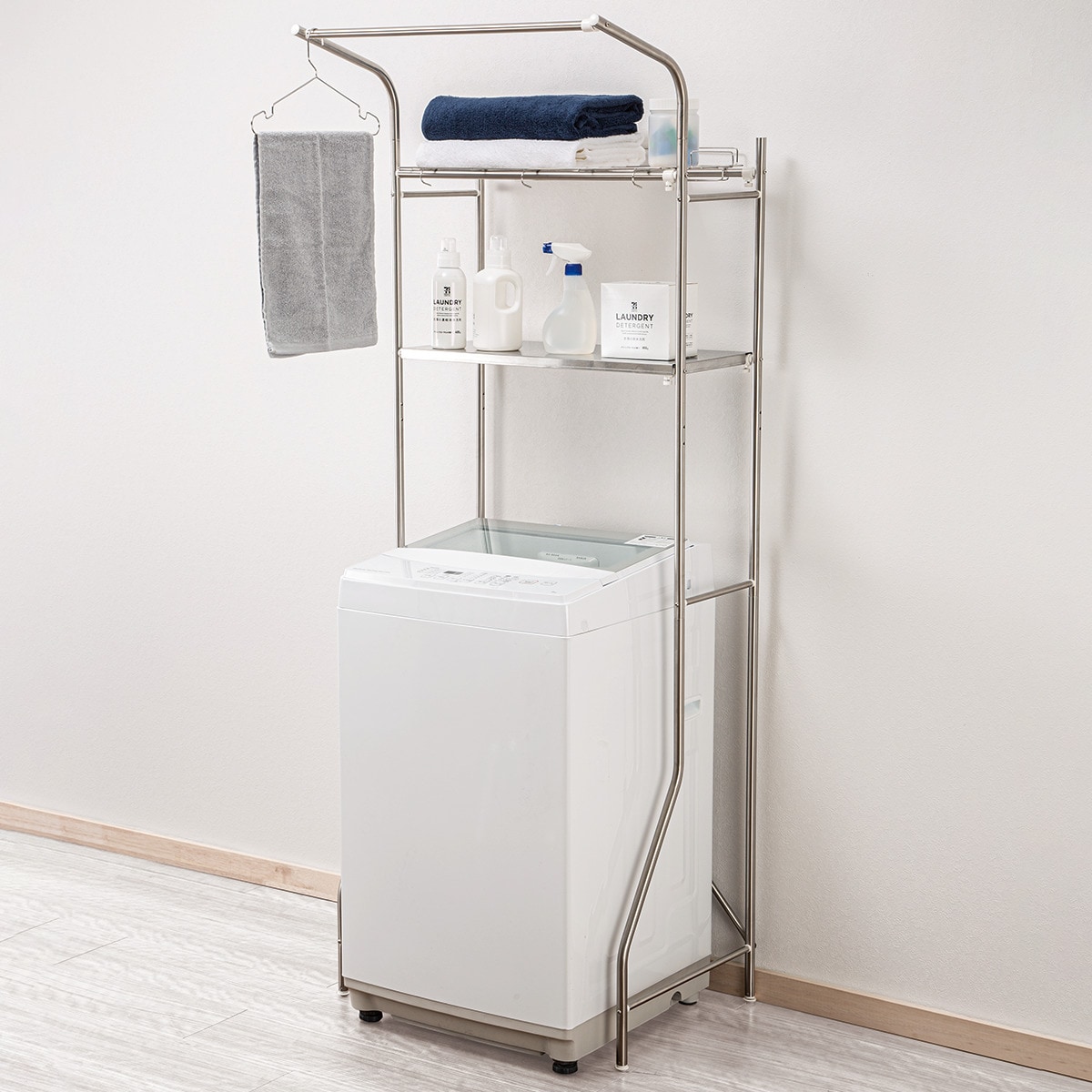 ランドリーラック 4段式 ステンレス/ABS 8360836.jpg