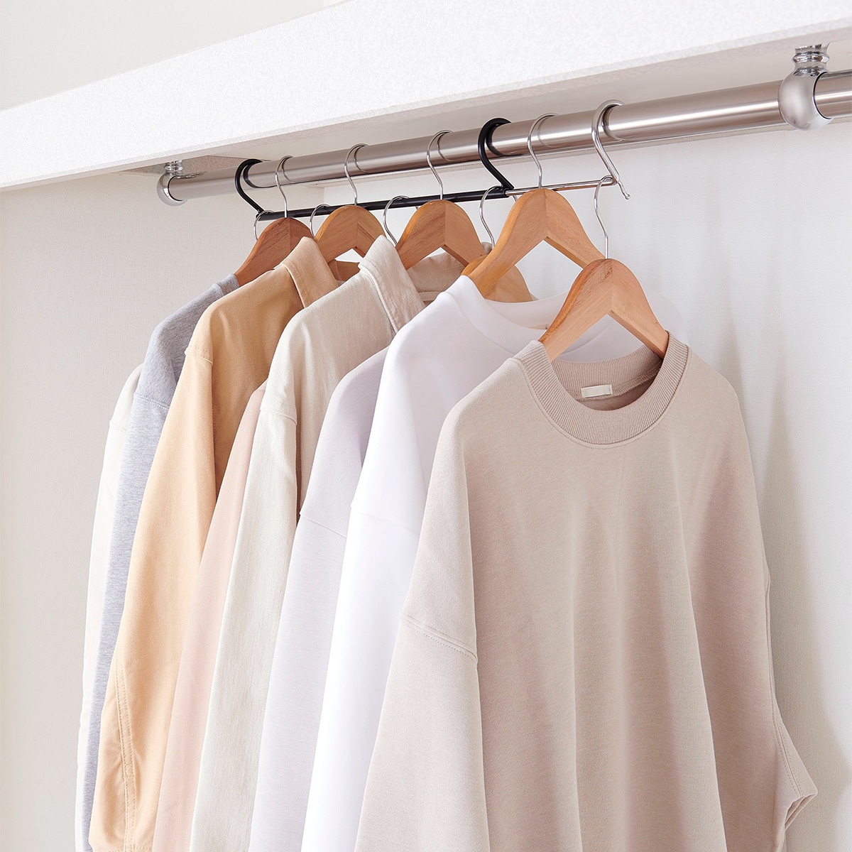 楽天市場】ダブル収納ハンガー 伸縮タイプ 2台入 CH-DS2/ クローゼット