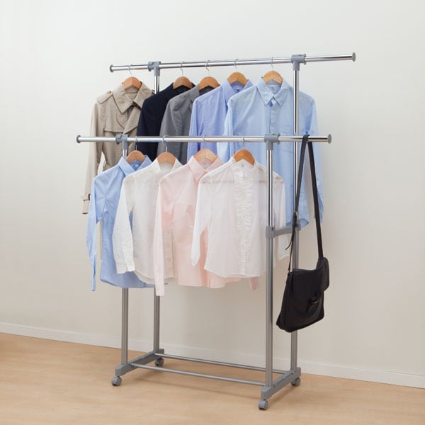 楽天市場 縦横に伸縮できる2段タイプハンガーラック ロビン Ex シングル2ダン ニトリ 玄関先迄納品 1年保証 合計金額円以上送料無料対象商品 ニトリ