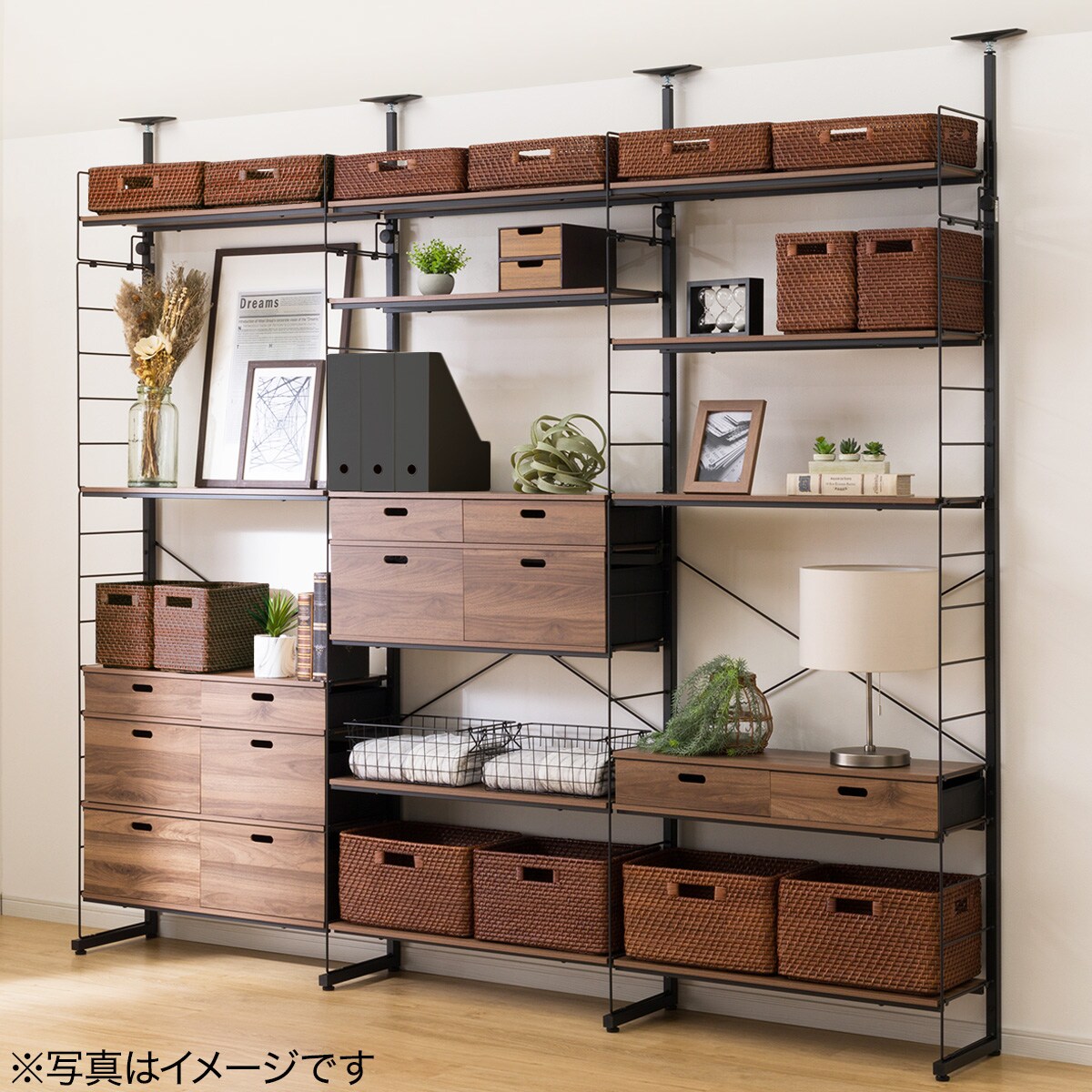 突っ張り壁面収納Nポルダ(幅60cm) ニトリ 【玄関先迄納品】