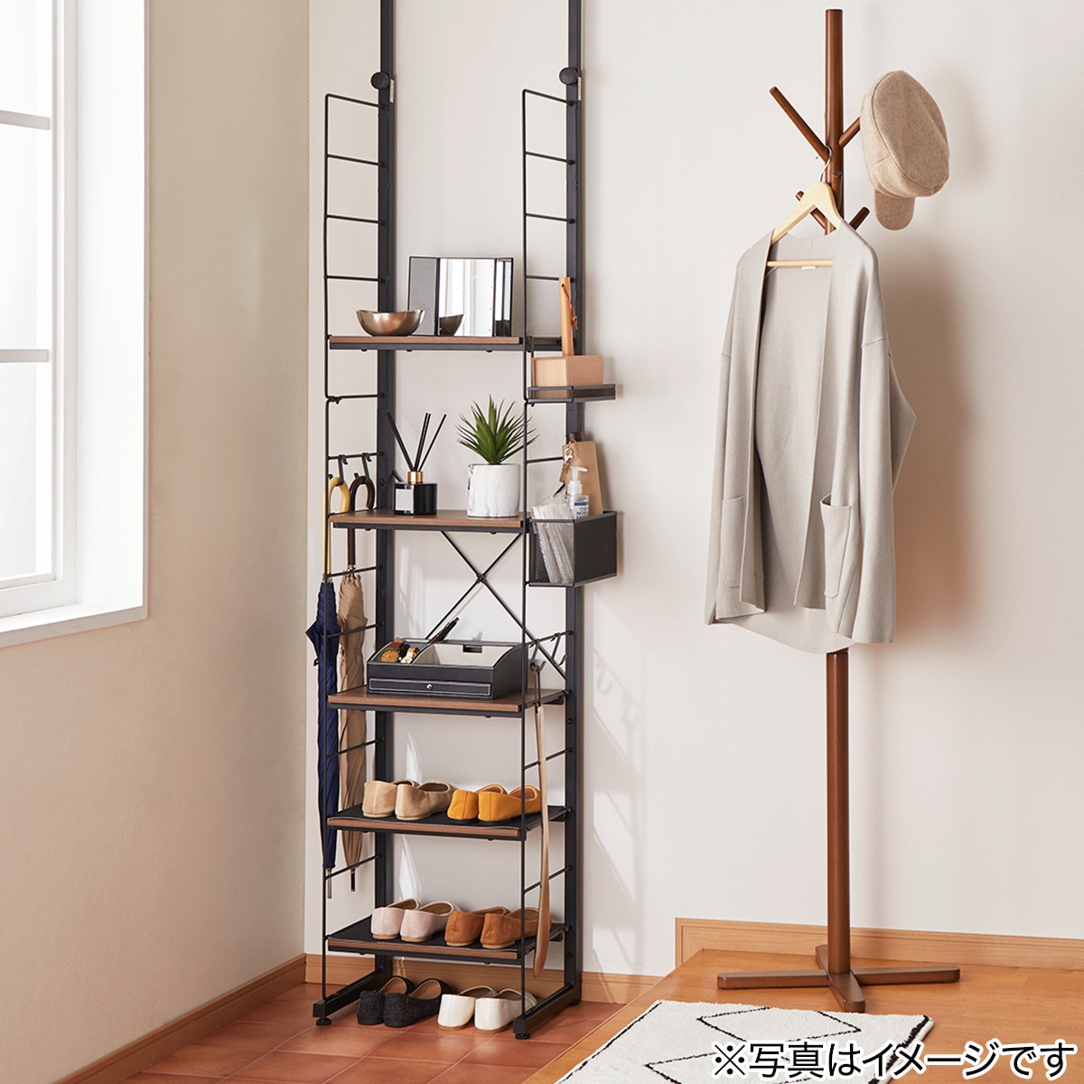 突っ張り壁面収納Nポルダ(幅40cm) 【玄関先迄納品】 ニトリ
