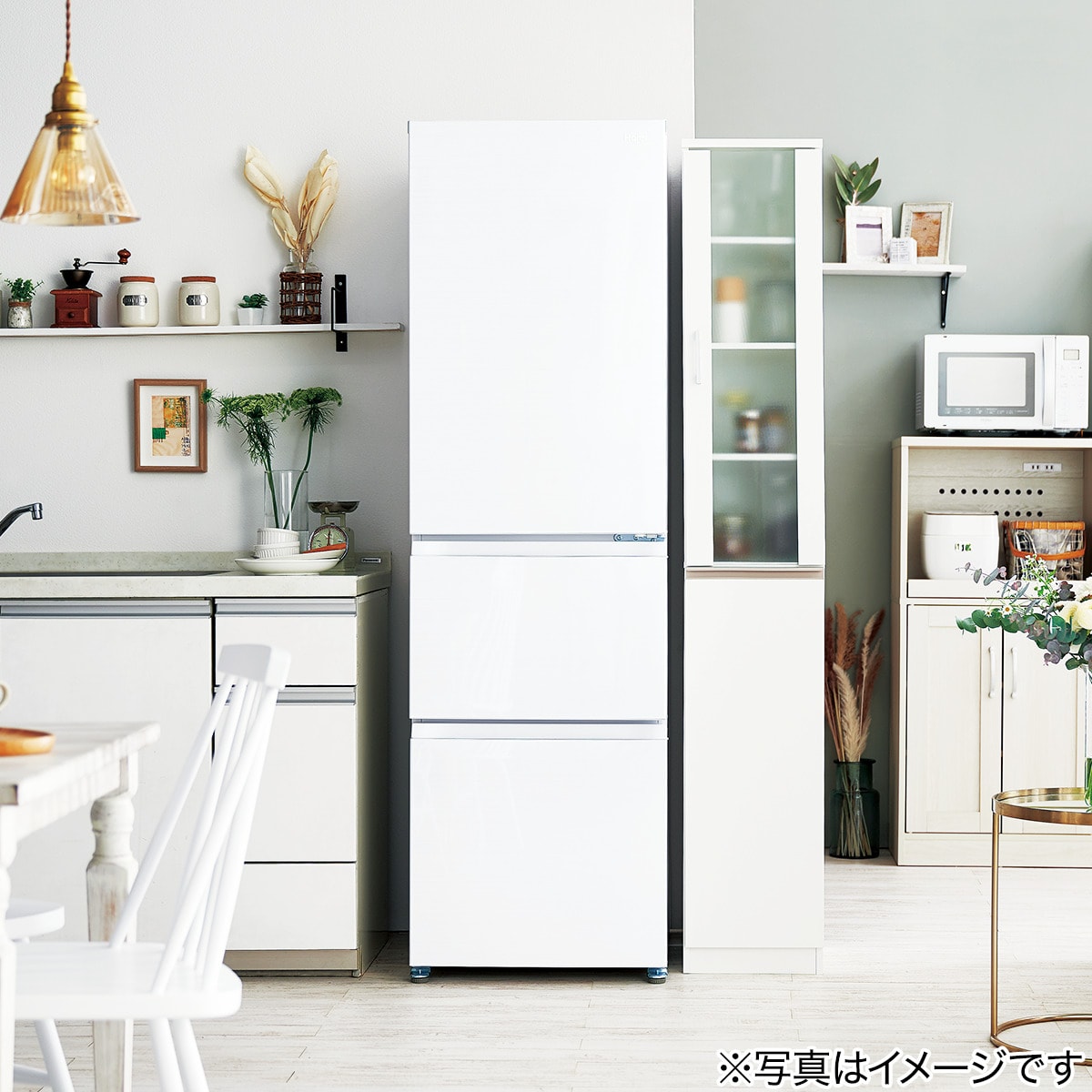 宅配 335L ノンフロン冷凍冷蔵庫(JR-CV34A ホワイト) リサイクル回収有り ニトリ キッチン家電