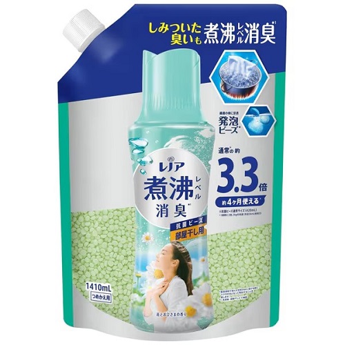 【単品5個】P&G レノア煮沸レベル消臭抗菌ビーズ 部屋干し 花とおひさまの香り つめかえ用 超特大 1410ml 5個 香りづけビーズ 消臭ビーズ 詰め替え 消臭抗菌 ビーズ ギフト 大容量 洗濯 買い置き まとめ買い 雑貨 備蓄 日用品雑貨 日用品 送料無料 レビュー特典付き|ニットーネットストア