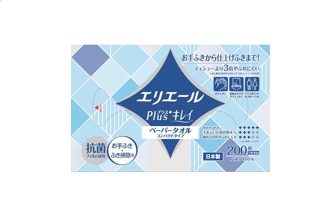 【単品50個】大王製紙 エリ叫び泣き plus＋キレイ ペーパータオル パウダーコンパクト 手合い 200W 50個 勝手もと西洋手ぬぐい エリ叫び泣き 勝手もと西洋手ぬぐい 大王製紙 お手ふき ふき洗い濯ぎ用 やぶれにくい ひと肌に分かりやすい 肌ざわり 疲労困憊品 日装置 貨物輸送無料