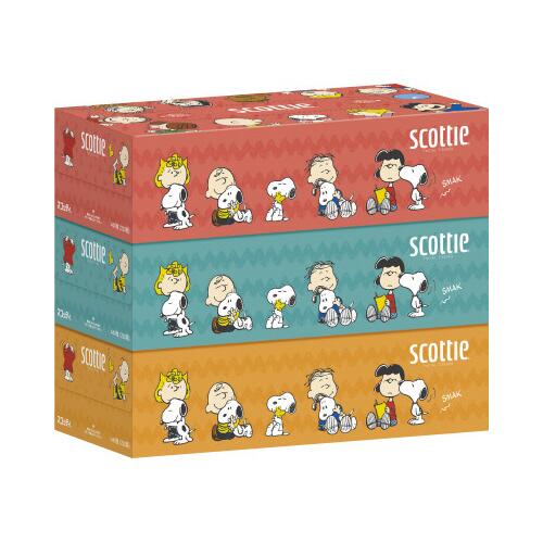 楽天市場】スコッティ ティッシュペーパー スヌーピー 440枚(220組)3箱