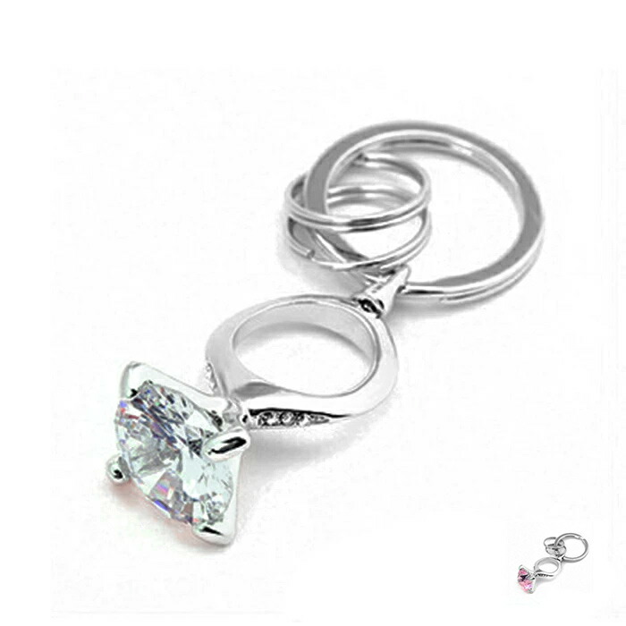 楽天市場】ダイヤモンド キーリング ring key holder リング